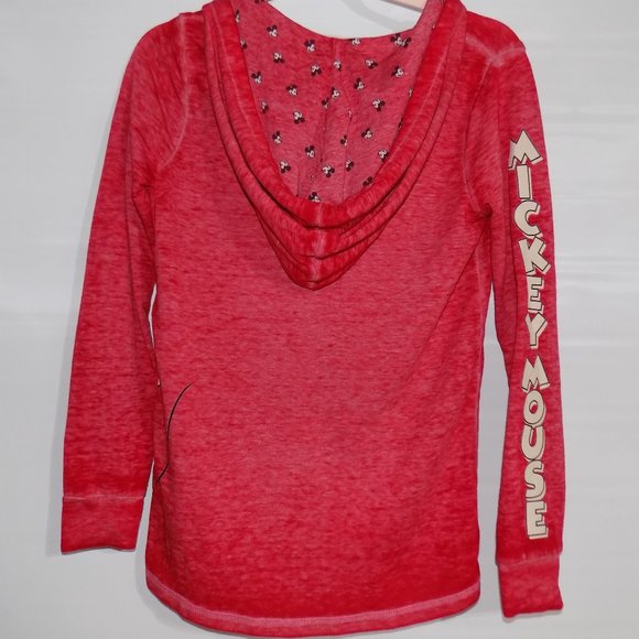 Disney Mickey Mouse Long Sleeve Hooded Tee Size XS - Picture 3 of 6